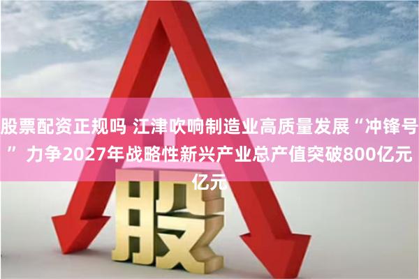 股票配资正规吗 江津吹响制造业高质量发展“冲锋号” 力争2027年战略性新兴产业总产值突破800亿元